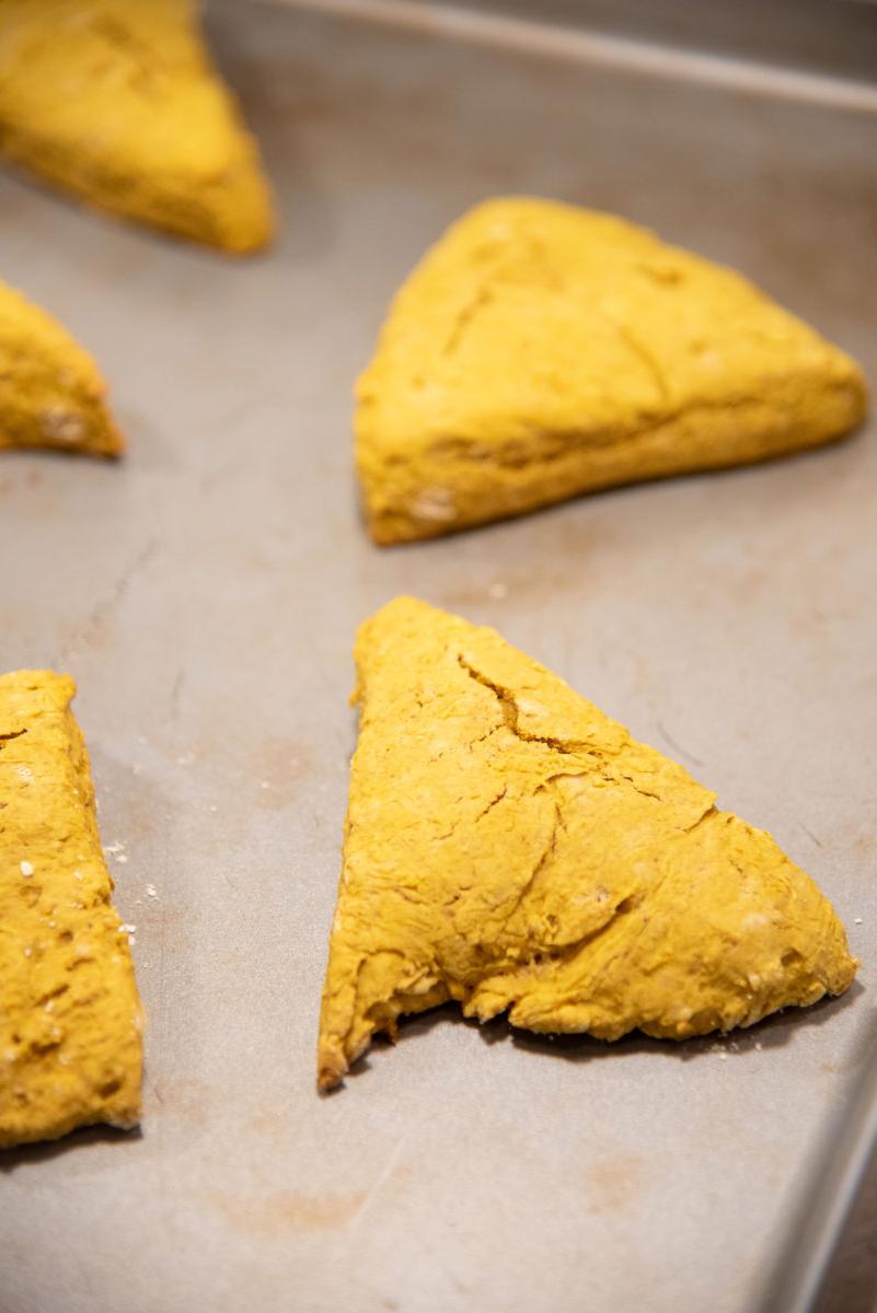 Pumpkin Scones with Spiced Glaze